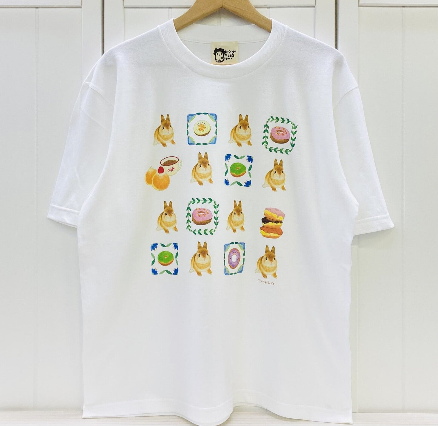 ビッグTシャツ　ドーナツとうさぎ　受注製作　送料無料　クーポン利用不可