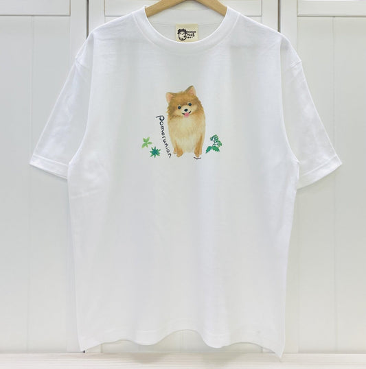 ビッグTシャツ　ポメラニアン　受注製作　送料無料　クーポン利用不可