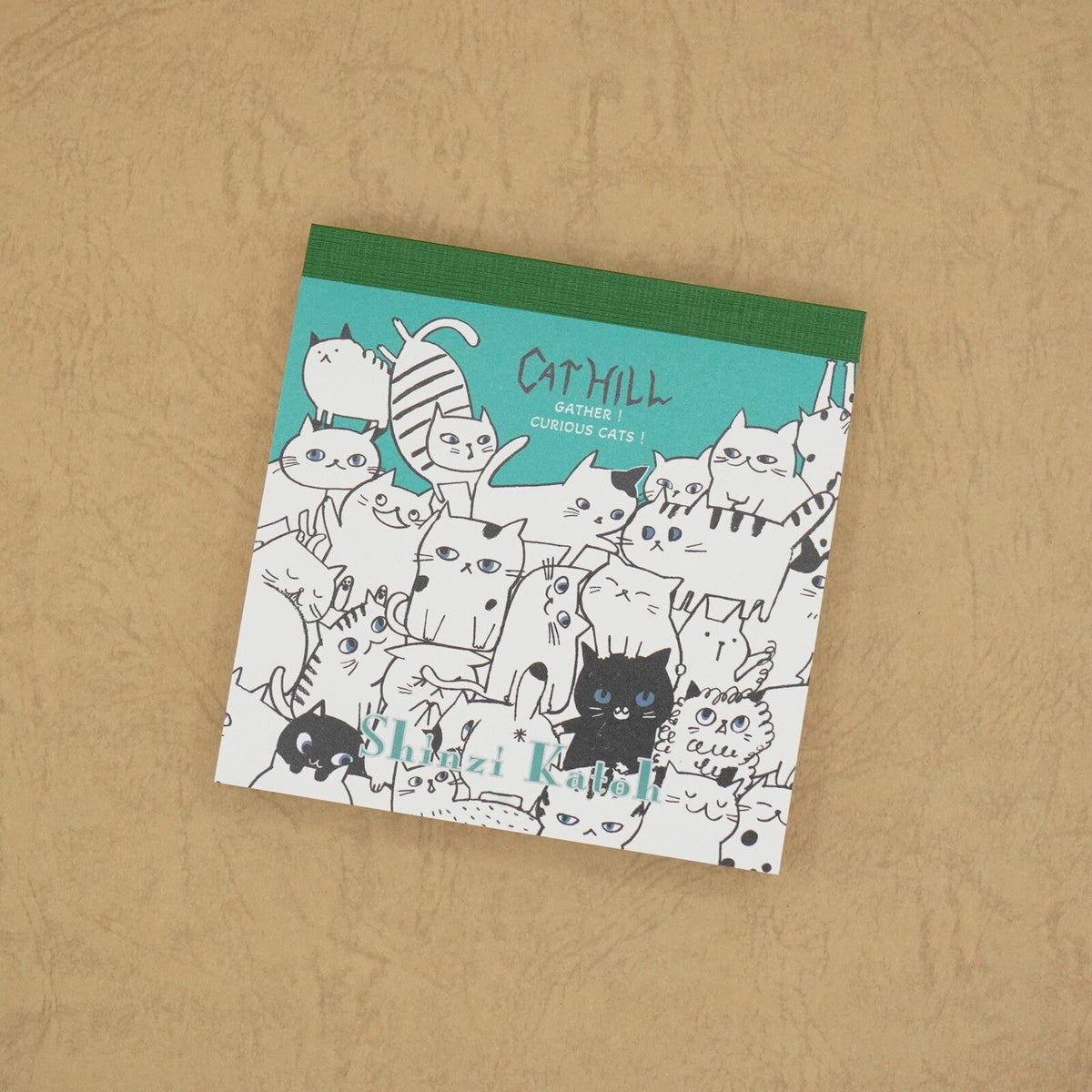 Cat Hill Memo Pad Green Shinzi Katoh Design - Sweet Birdie Boutique International