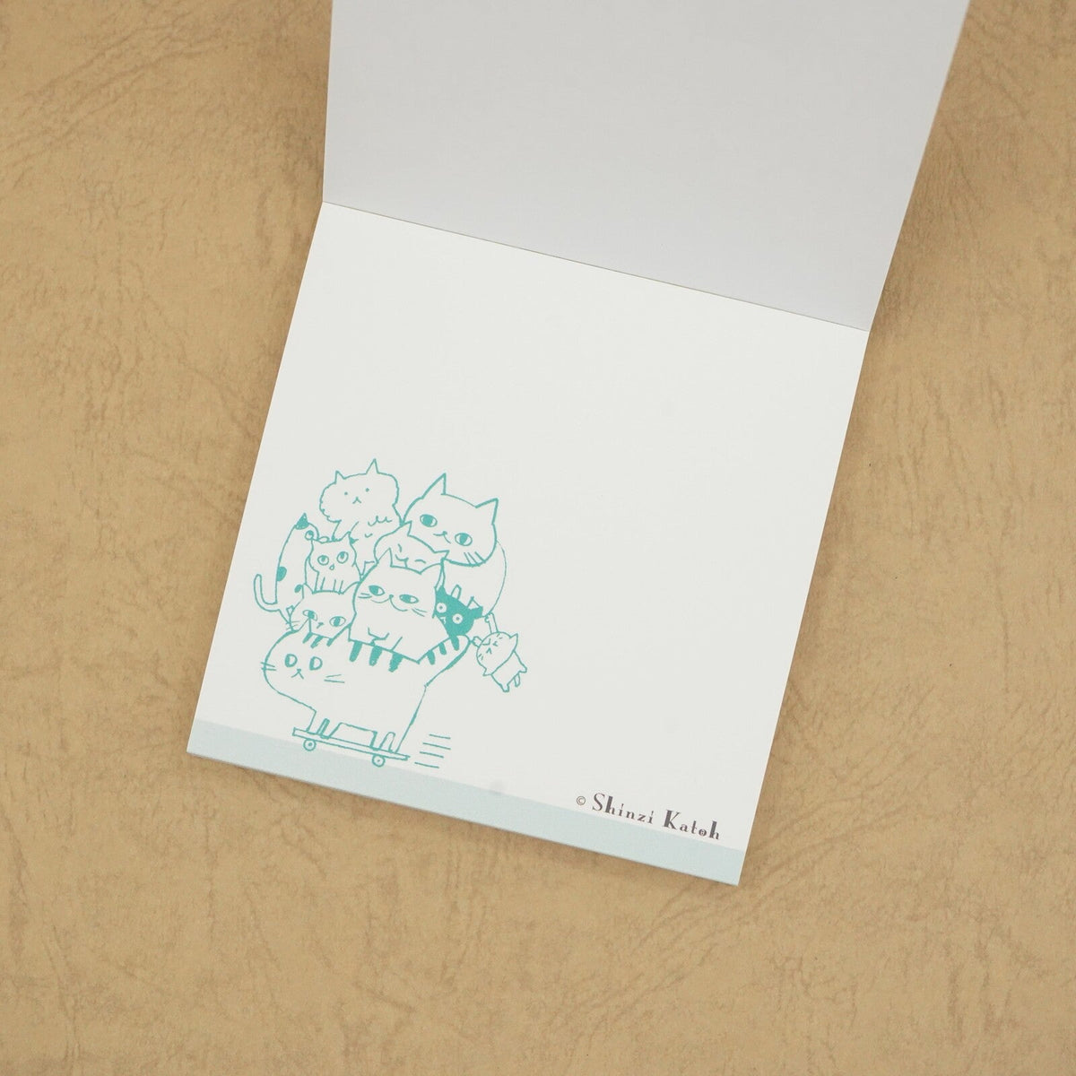 Cat Hill Memo Pad Green Shinzi Katoh Design - Sweet Birdie Boutique International