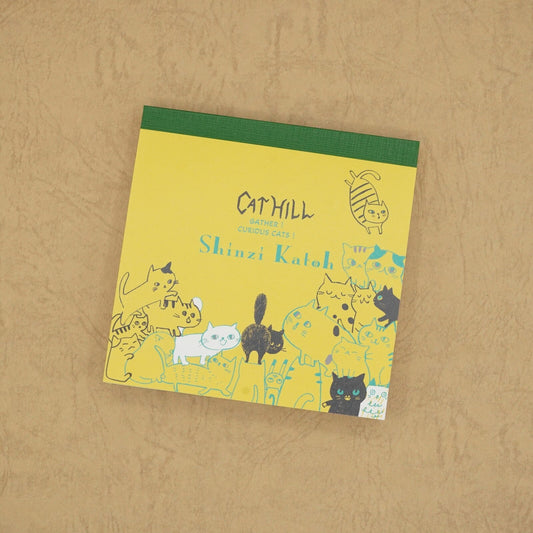 Cat Hill Memo Pad Yellow Shinzi Katoh Design - Sweet Birdie Boutique International