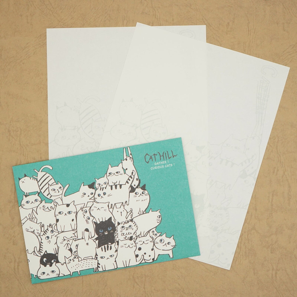 Cat Hill Letter Set Green Shinzi Katoh Design - Sweet Birdie Boutique International
