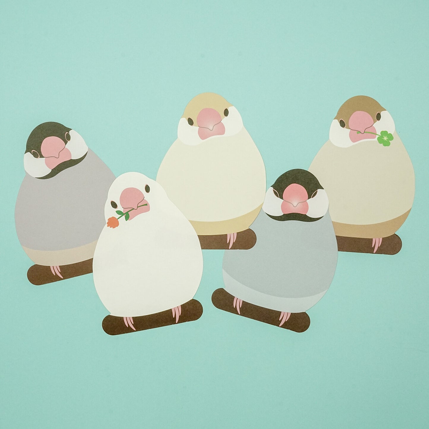 ダイカットメモ　文鳥