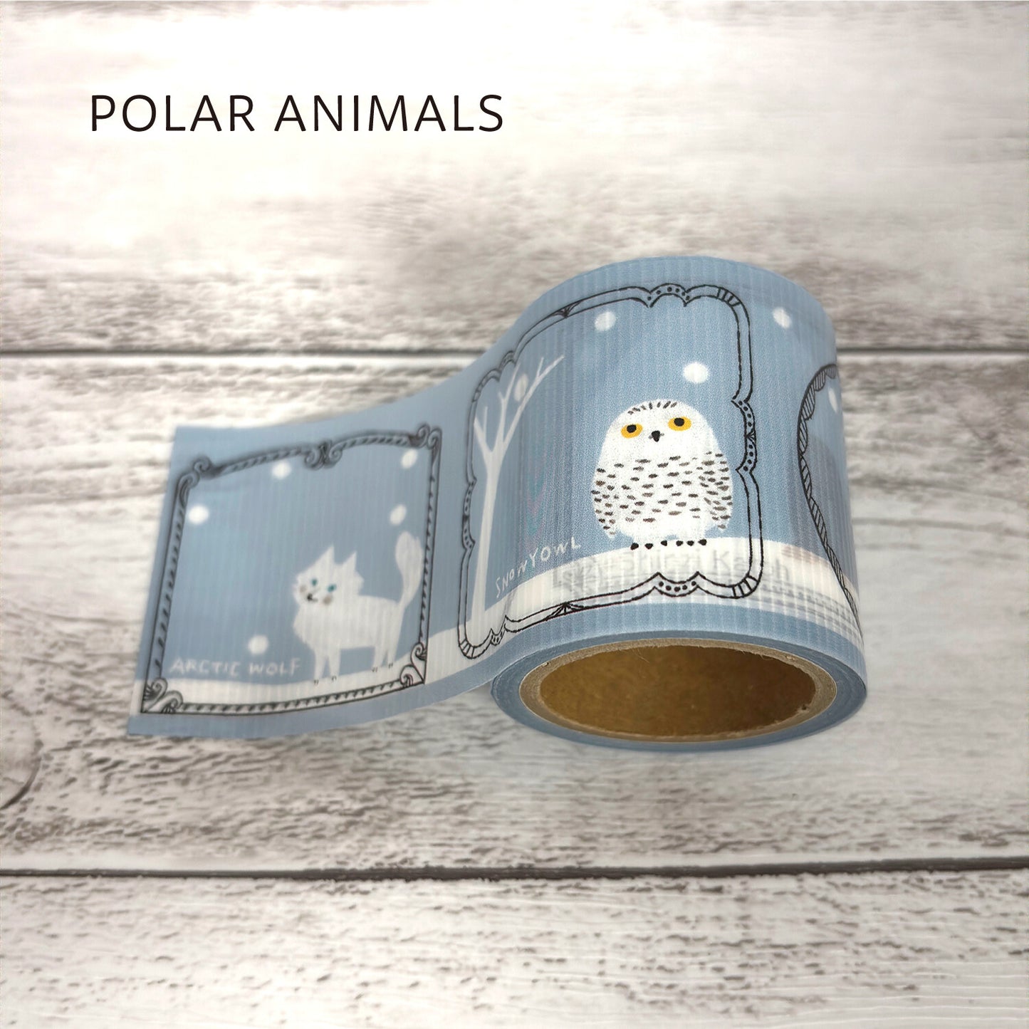 養生テープ　 POLAR ANIMALS 　メモタイプ　カモメ　フクロウ