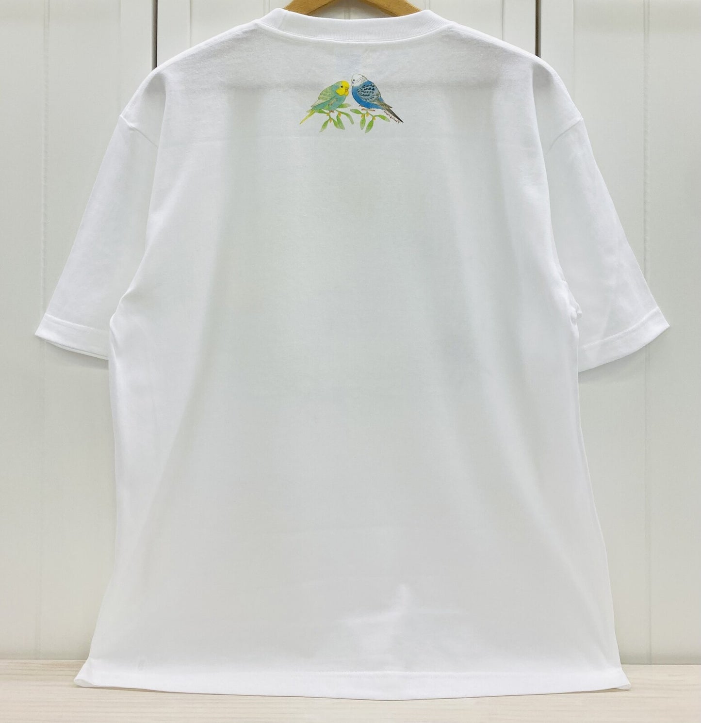 ビッグTシャツ　セキセイインコだけのリース　受注製作　送料無料　クーポン利用不可