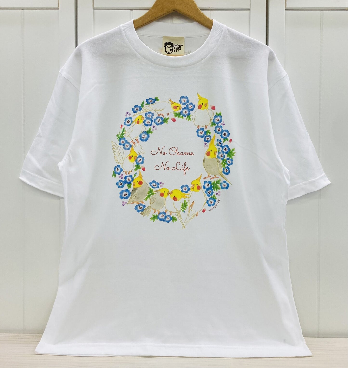 ビッグTシャツ　オカメインコだけのリース　受注製作　送料無料　クーポン利用不可
