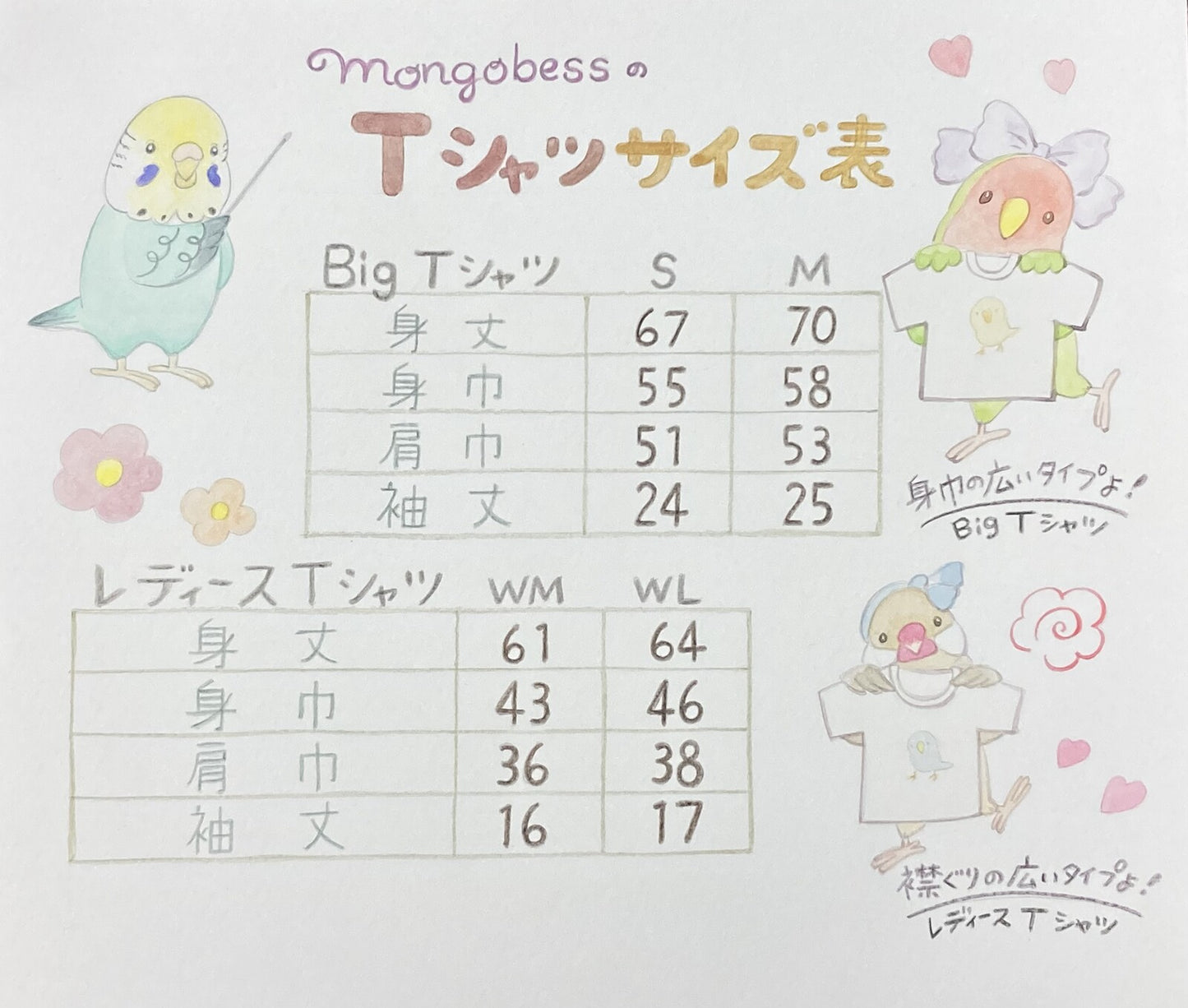ビッグTシャツ　オカメインコだけのリース　受注製作　送料無料　クーポン利用不可
