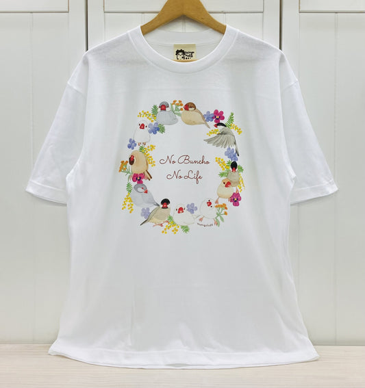 ビッグTシャツ　文鳥だけのリース　受注製作　送料無料　クーポン利用不可