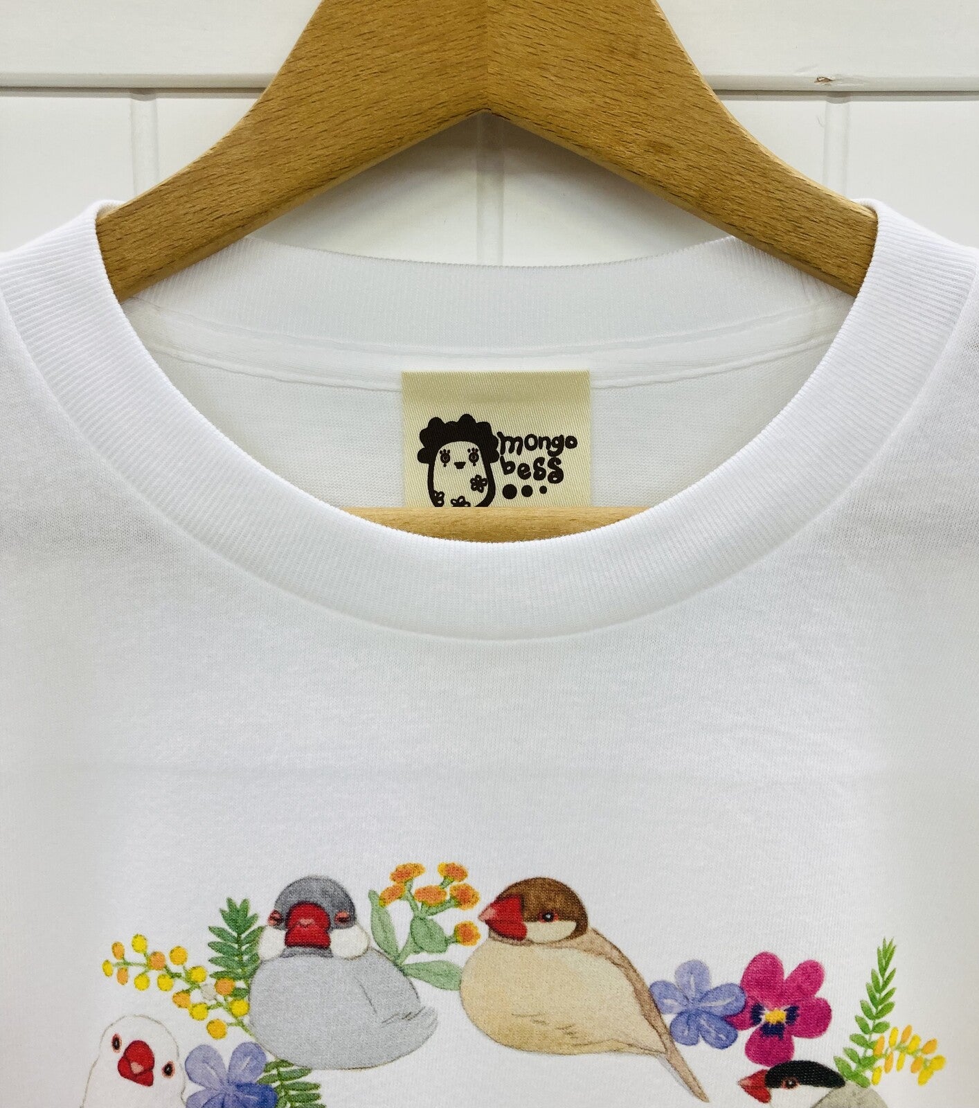 ビッグTシャツ　文鳥だけのリース　受注製作　送料無料　クーポン利用不可