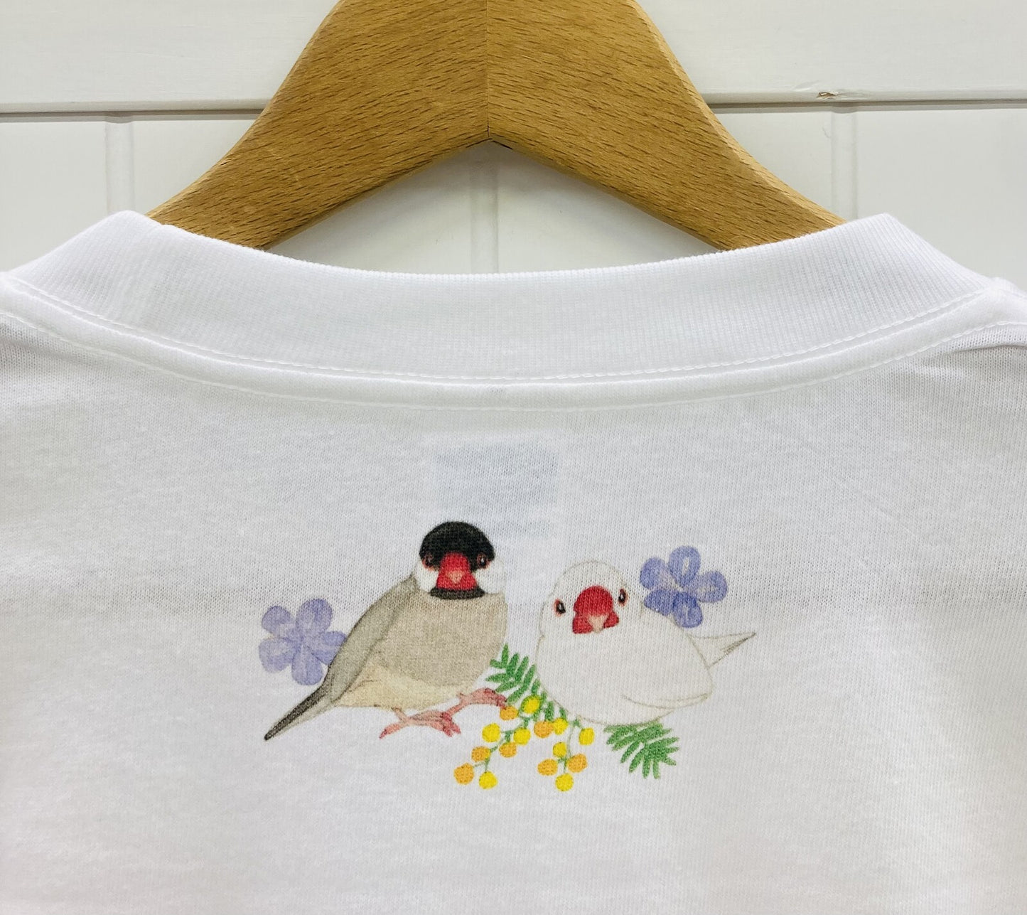 ビッグTシャツ　文鳥だけのリース　受注製作　送料無料　クーポン利用不可