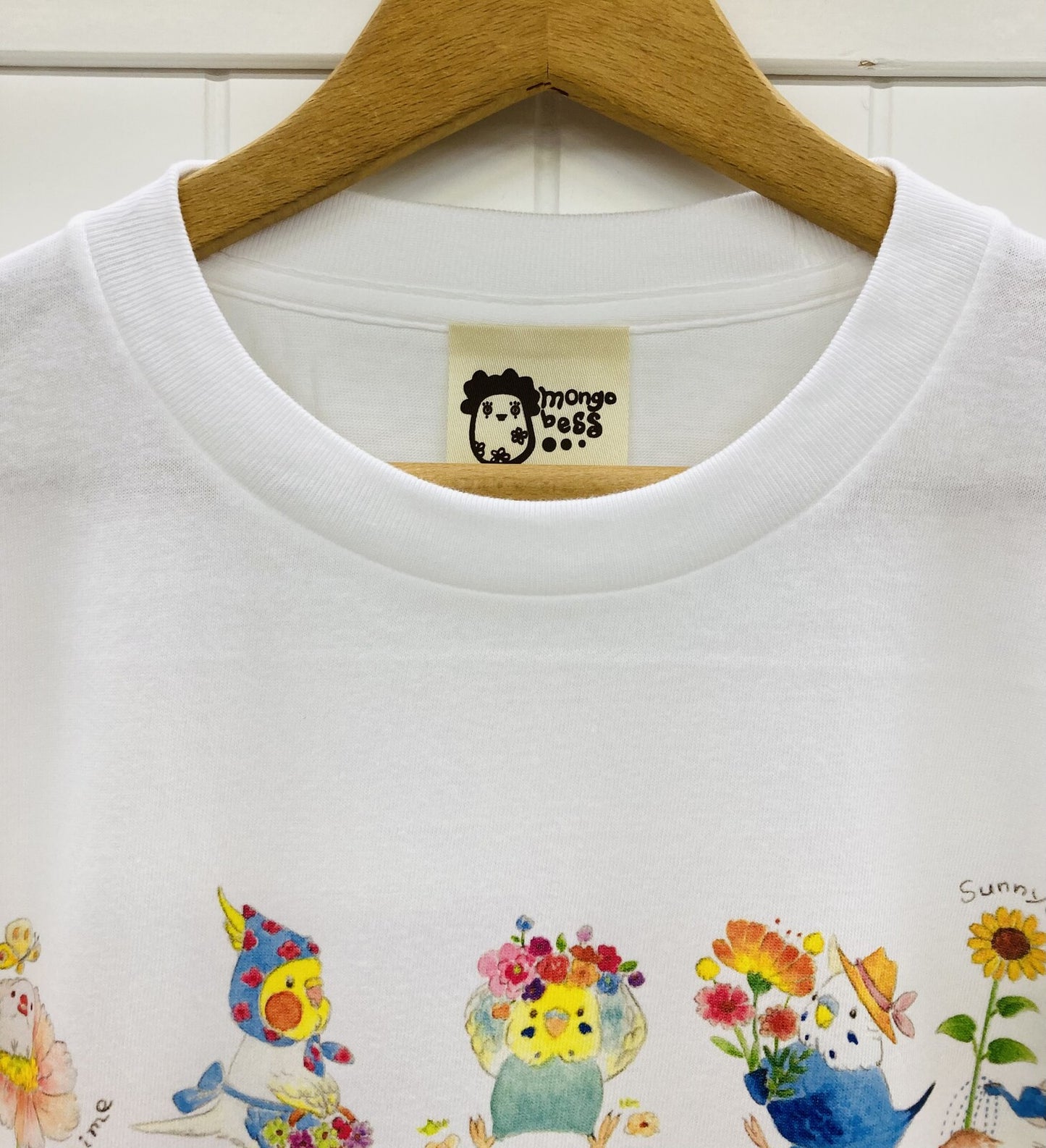 ビッグTシャツ 　花しずくとことり　受注製作　送料無料　クーポン利用不可