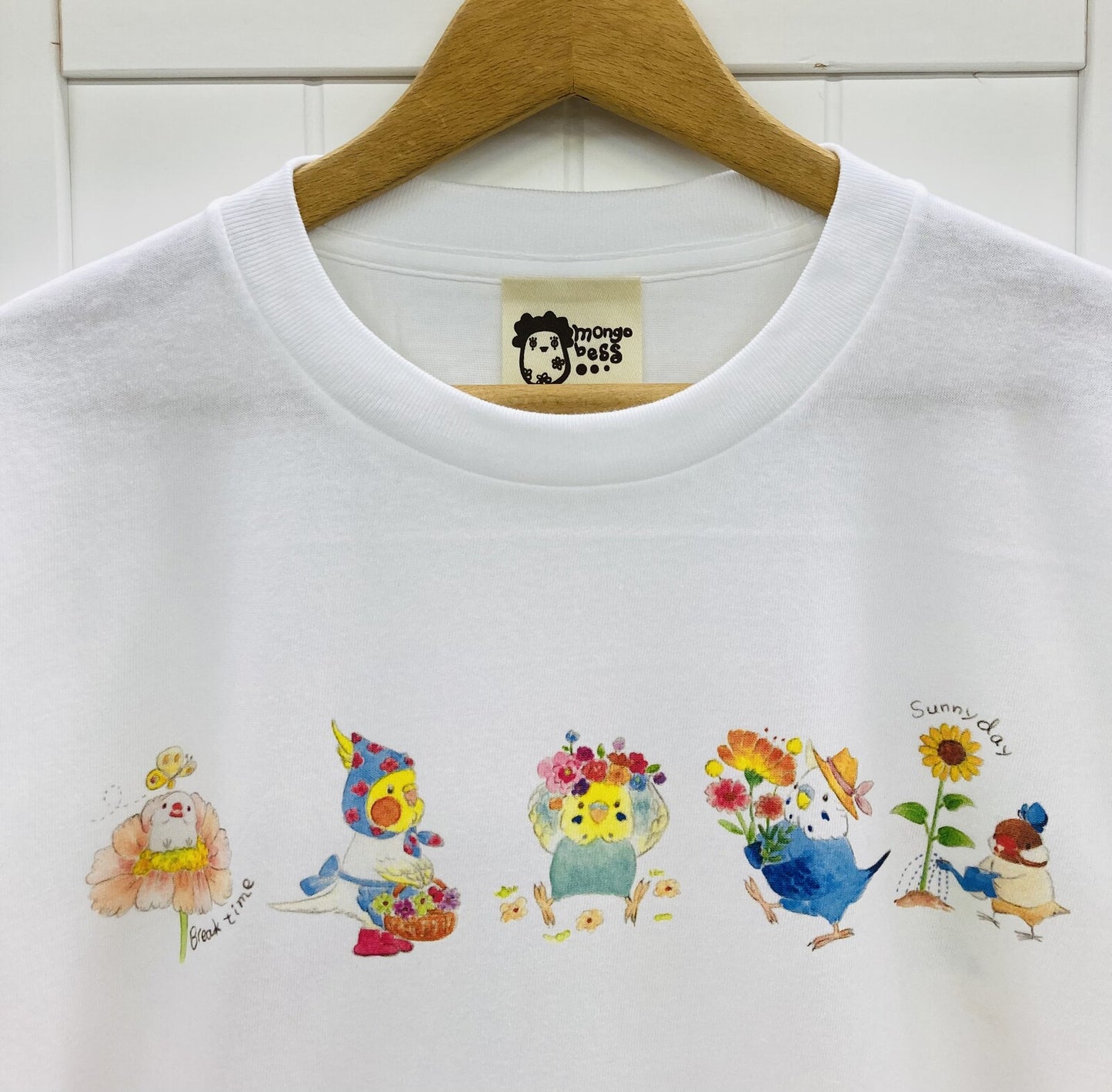 ビッグTシャツ 　花しずくとことり　受注製作　送料無料　クーポン利用不可
