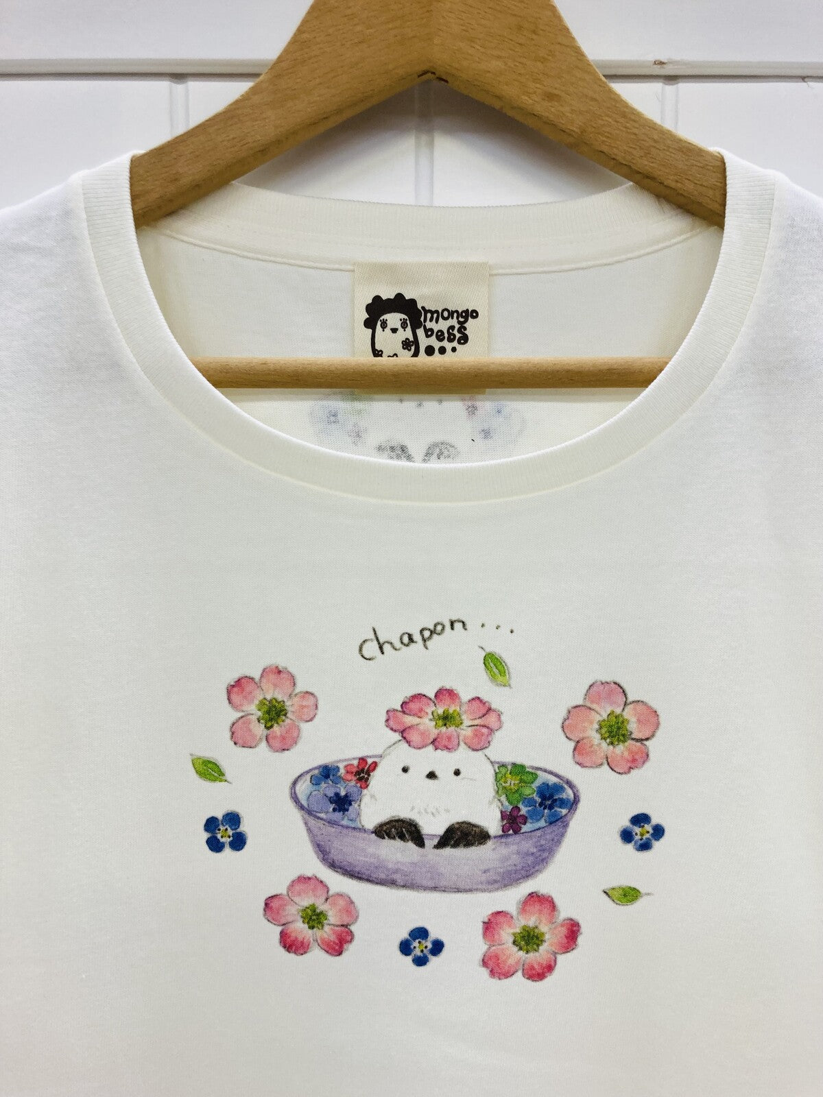 レディースTシャツ　ちゃぽんシマエナガ　受注製作　送料無料　クーポン利用不可