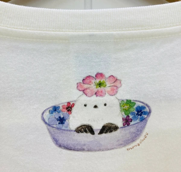 レディースTシャツ　ちゃぽんシマエナガ　受注製作　送料無料　クーポン利用不可