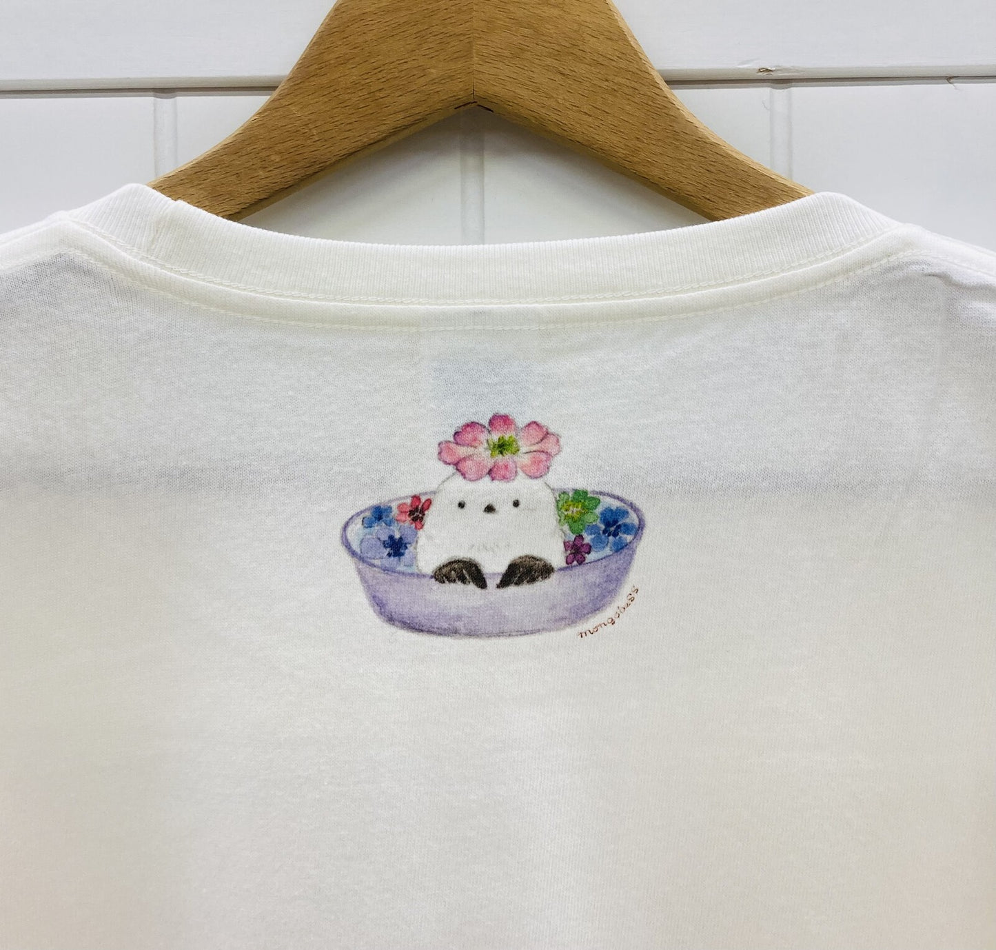 レディースTシャツ　ちゃぽんシマエナガ　受注製作　送料無料　クーポン利用不可