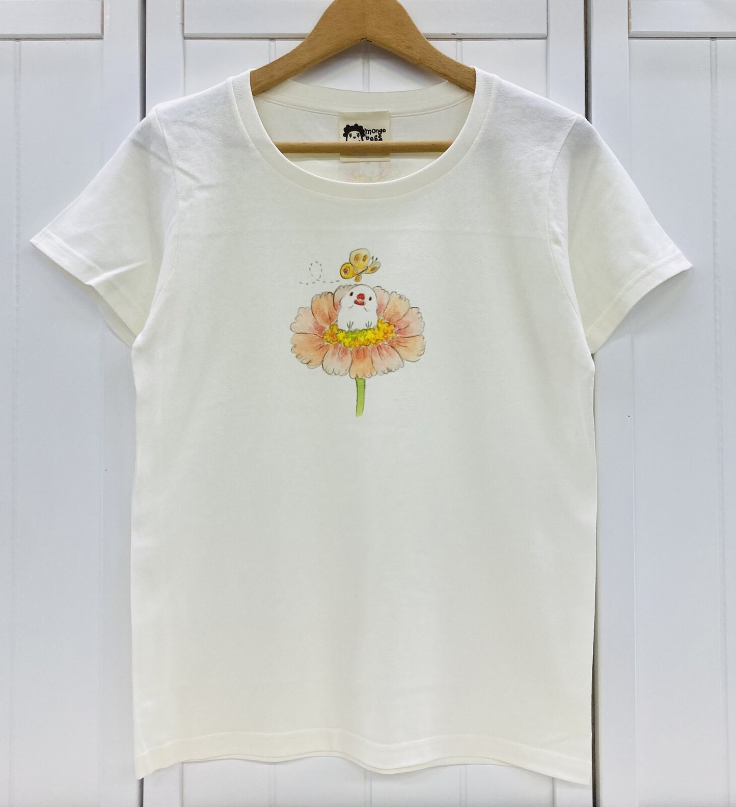 レディースTシャツ　親ゆび白文鳥姫　受注製作　送料無料　クーポン利用不可