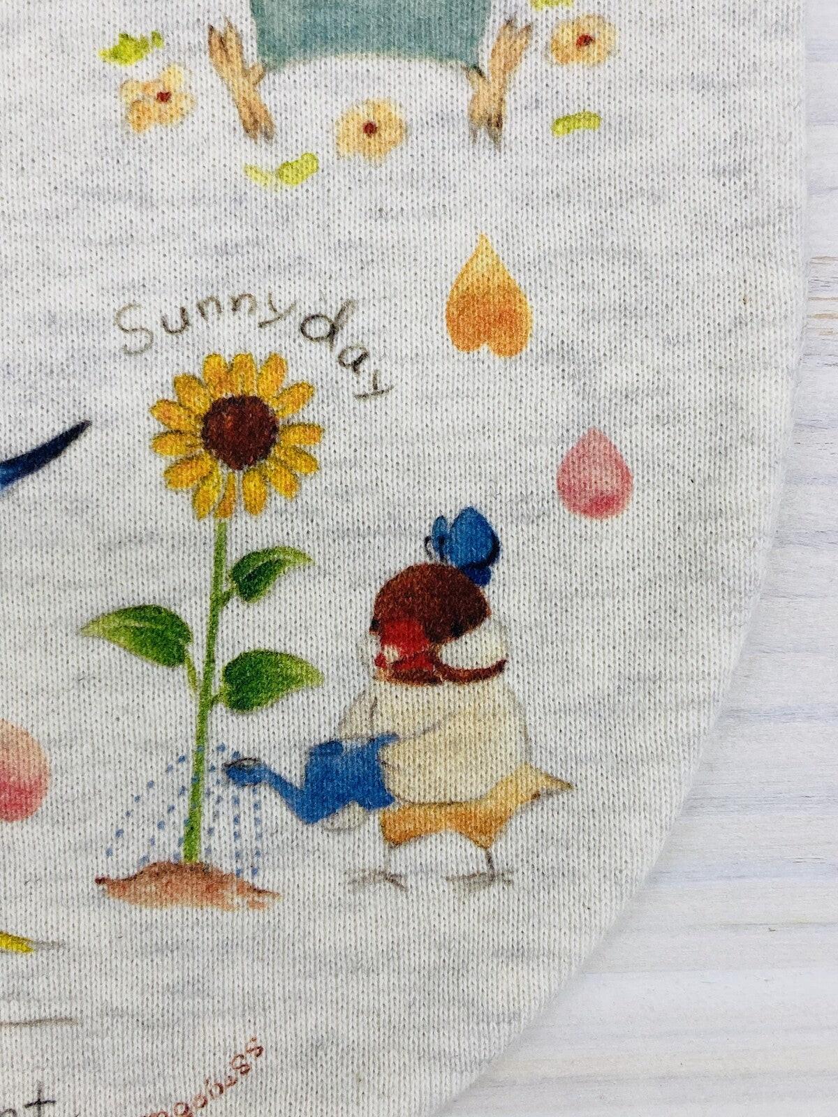 巾着　花しずくとことり　Mサイズ