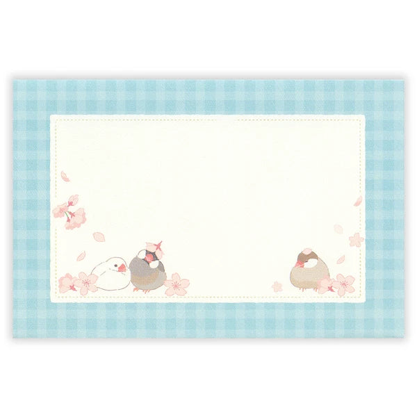 ミニレター　さえずり　春の訪れと文鳥