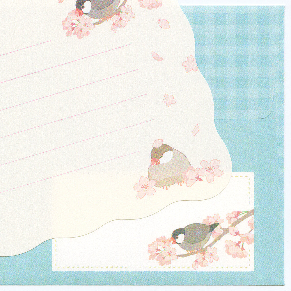ミニレター　さえずり　春の訪れと文鳥