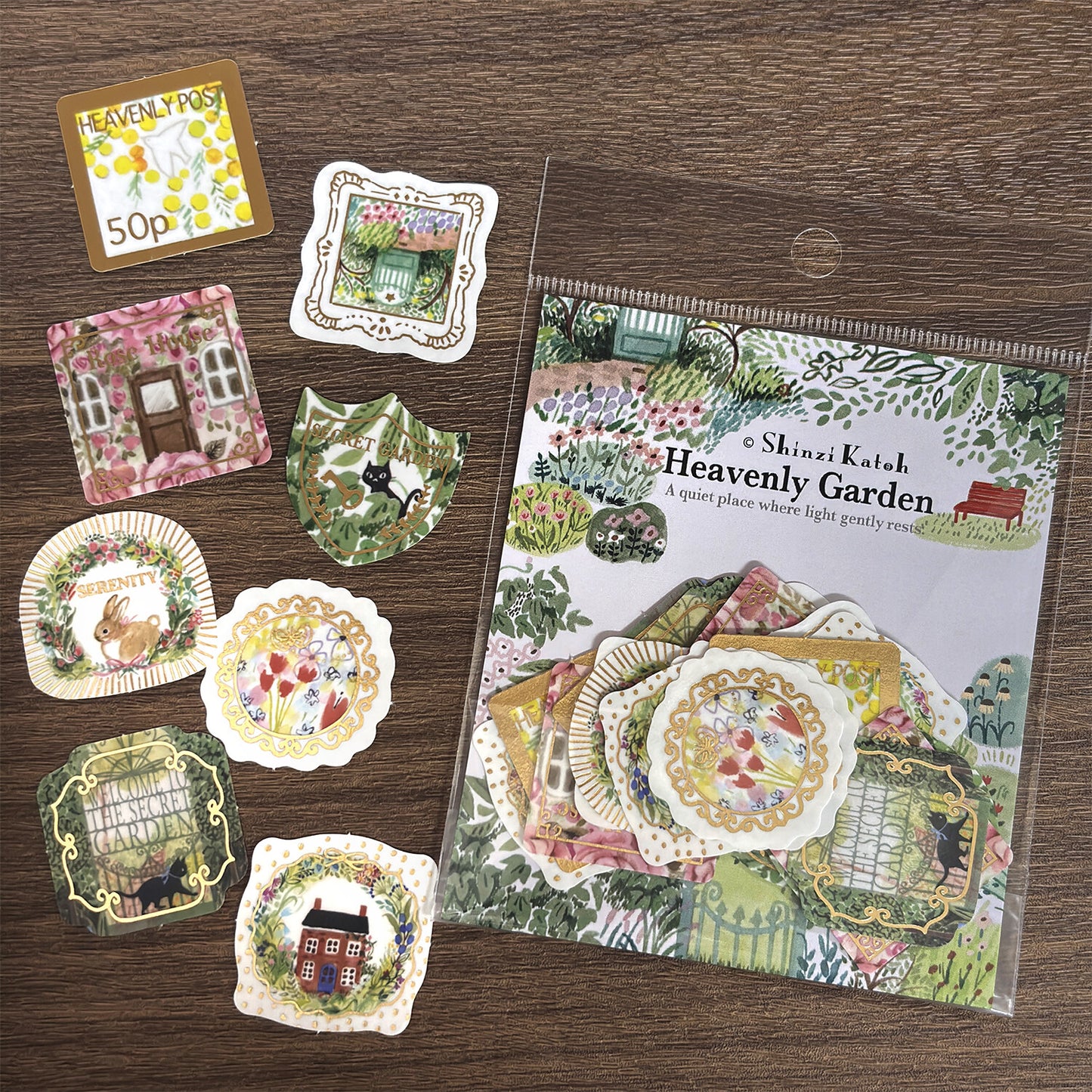 きらぴかフレークシール Heavenly Garden  箔押し