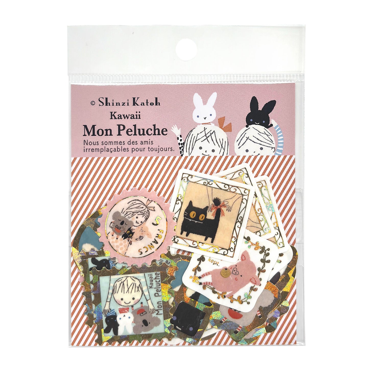 きらぴかフレークシール  Kawaii Mon Peluche 箔押し