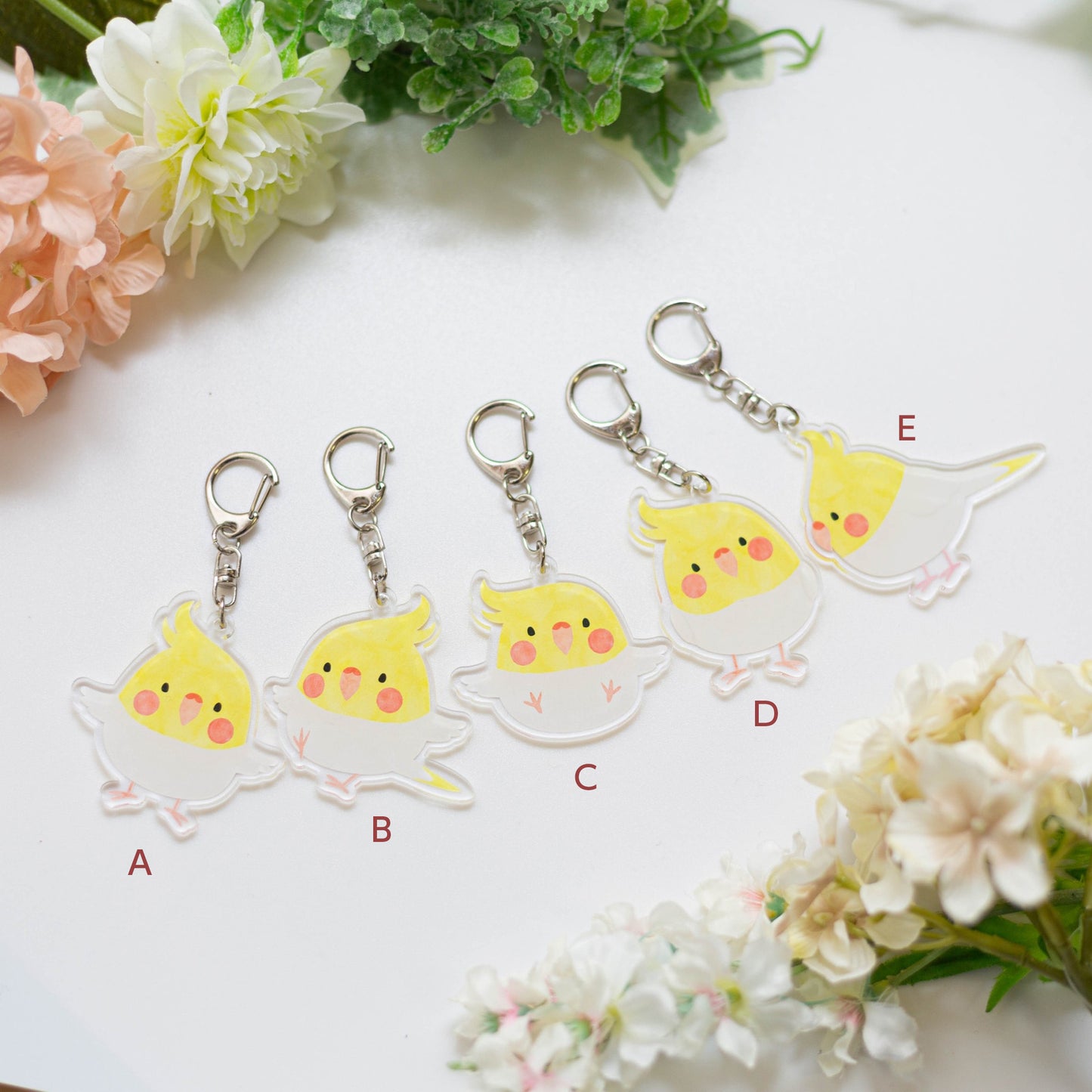 受注製作　アクリルキーホルダー　オカメインコのオカくん　クーポン利用不可