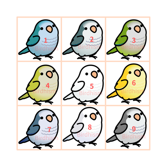 Chubby Bird　木製チャーム　オキナインコ　17種　受注製作　クーポン利用不可
