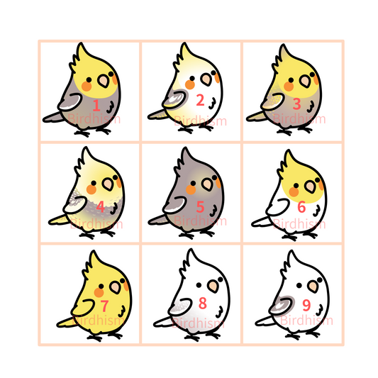 Chubby Bird　木製チャーム　オカメインコ　23種　受注製作　クーポン利用不可