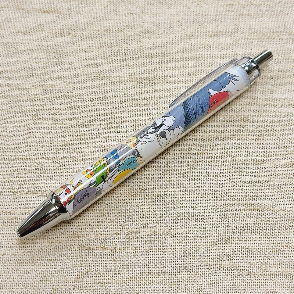 ボールペン　鳥さんいっぱい