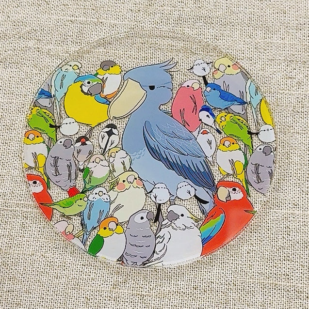 アクリルコースター　鳥さんいっぱい