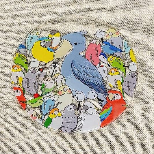 アクリルコースター　鳥さんいっぱい