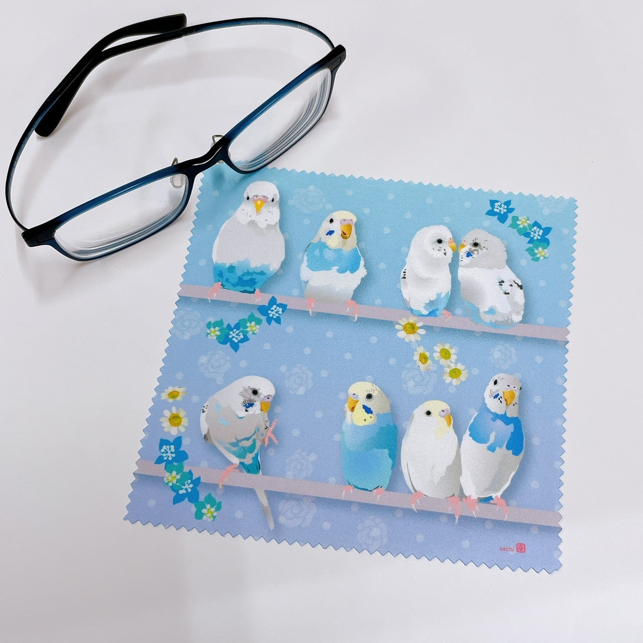 メガネ拭き　ゆめいろいんこ　セキセイインコ
