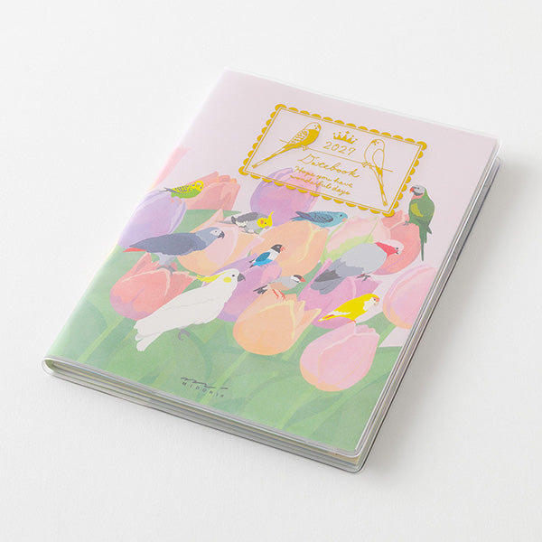2027年版 MIDORI トリ柄　鳥デザイン　ポケットダイアリー A6 - Sweet Birdie Boutique