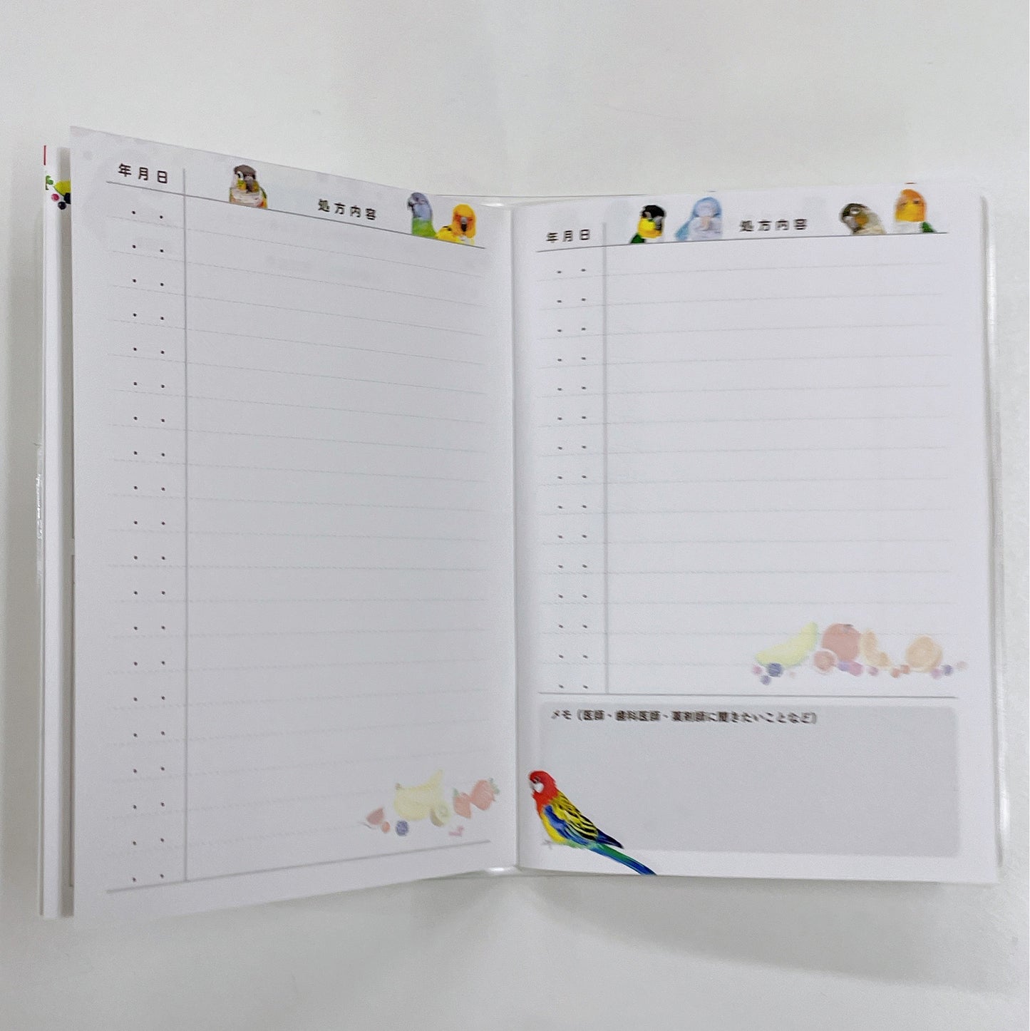 お薬手帳　とりアート　ロリキート - Sweet Birdie Boutique