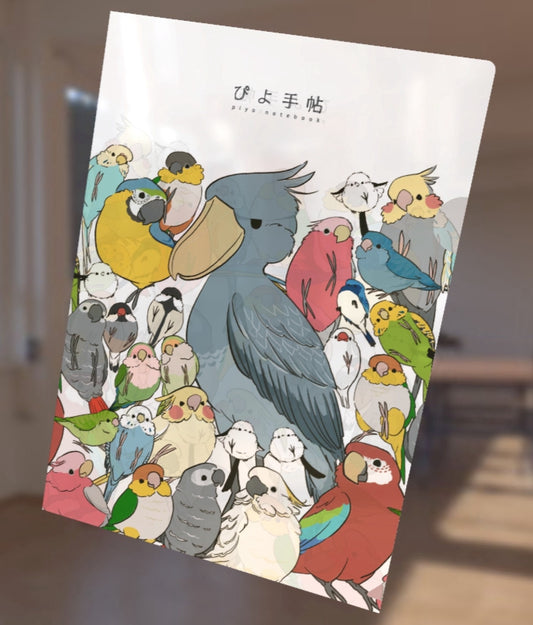 A4クリアファイル　鳥さんいっぱい