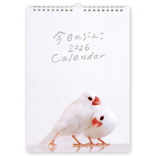 （予約販売）2026年版  今日のぶんこ  A4壁掛けカレンダー  文鳥