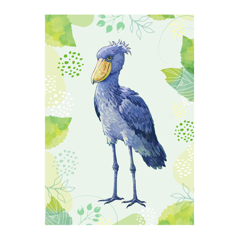メモ帳　ハシビロコウ　ふたば　green - Sweet Birdie Boutique