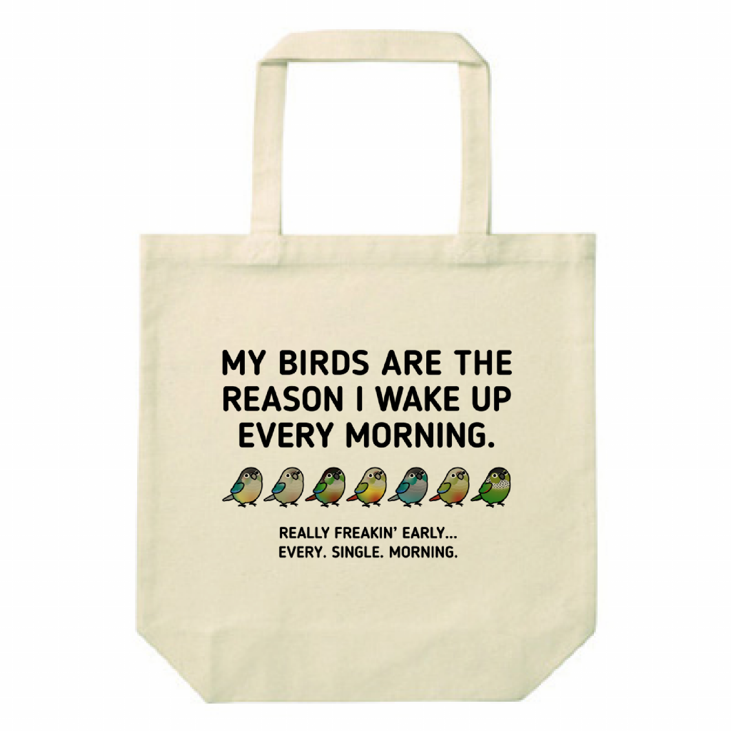 Chubby Bird ウロコインコ　モーニングバード  スタンダードキャンバストートバッグ　Mサイズ  12oz　受注製作　メーカー直送　クーポン利用不可