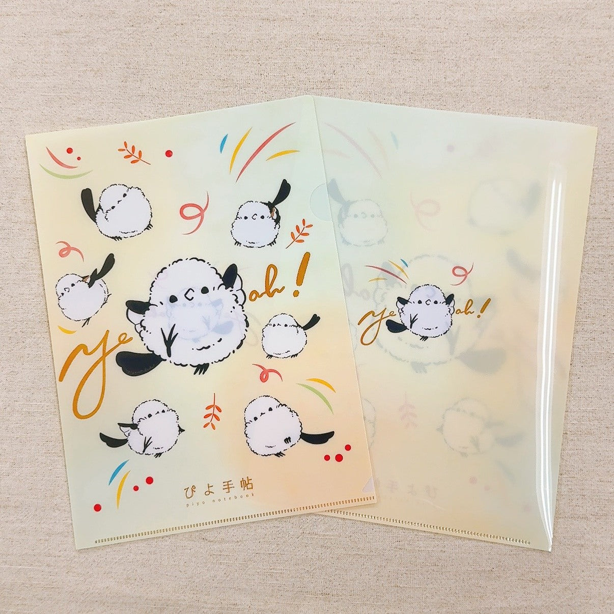 A4クリアファイル　シマエナガのやったー - Sweet Birdie Boutique