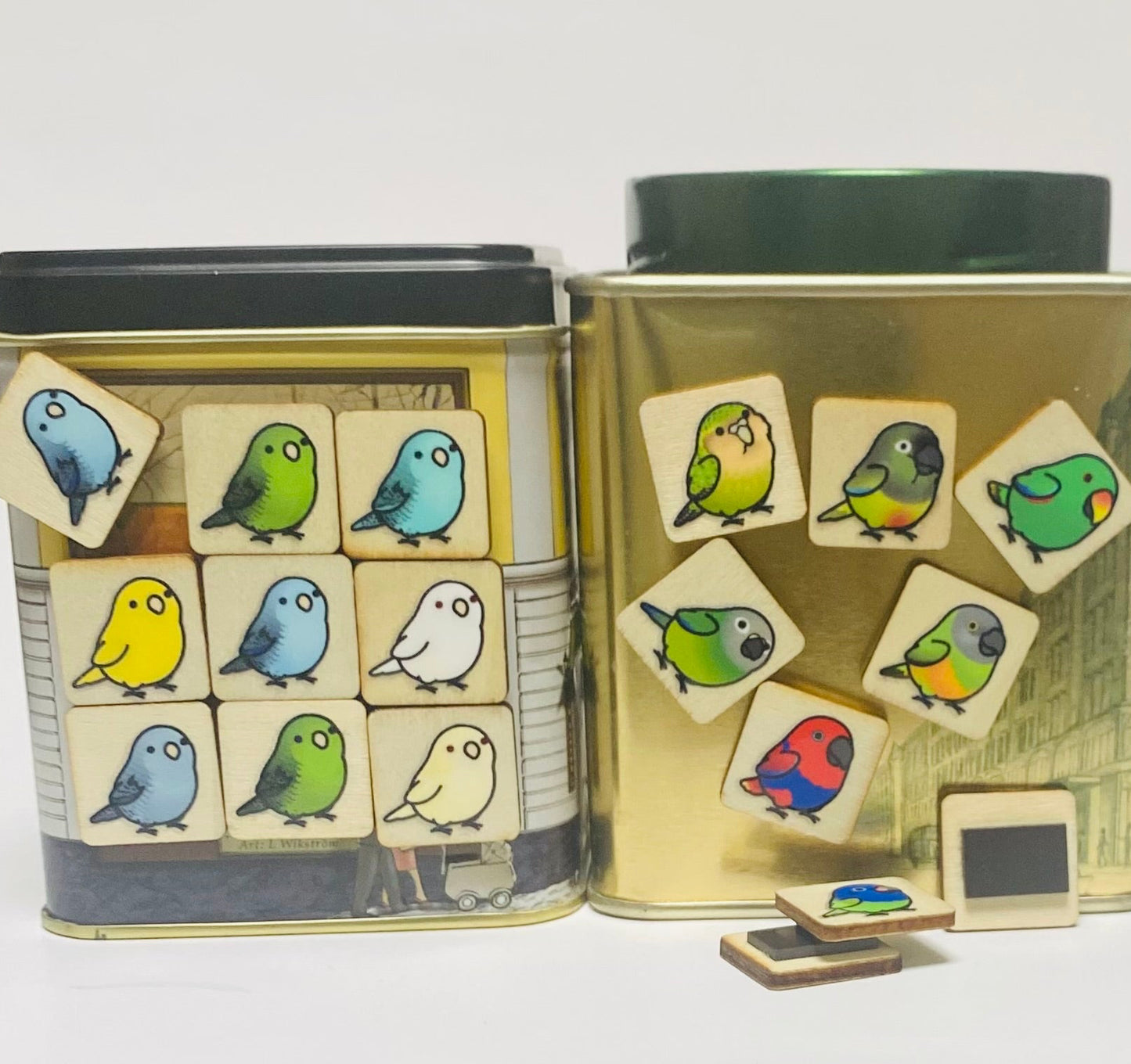 Chubby Bird　木製マグネット　いろんな鳥さん　2　ミニサイズ　9個　