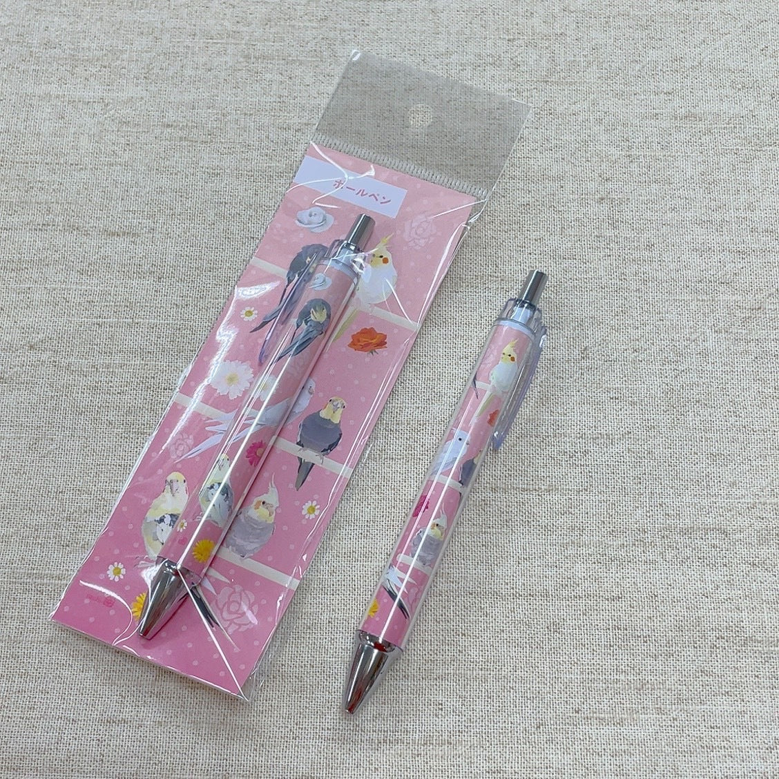 ボールペン　とりアート　花おかめ　オカメインコ
