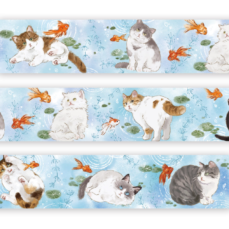 マスキングテープ　ねこと金魚 - Sweet Birdie Boutique