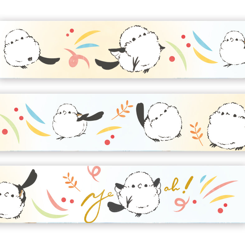 マスキングテープ　シマエナガのやったー