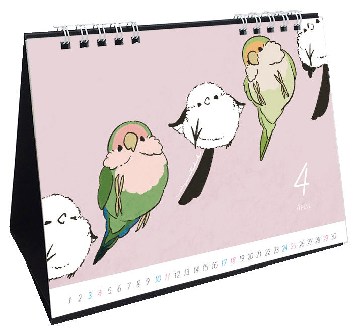 （予約販売）　2027年版　ぴよ手帖　鳥さんいっぱいカレンダー　卓上タイプ