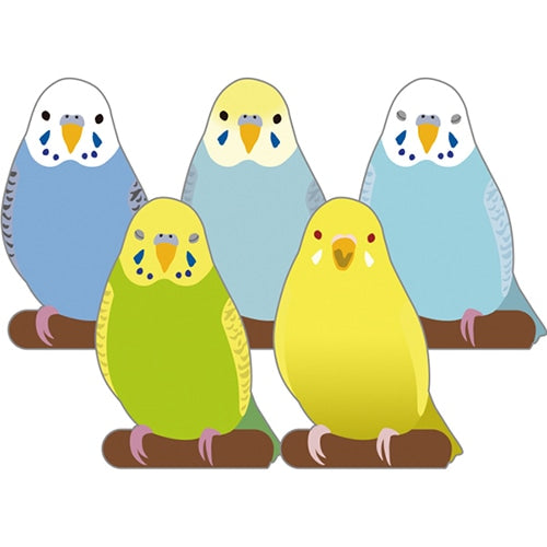 ダイカットメモ　セキセイインコ - Sweet Birdie Boutique