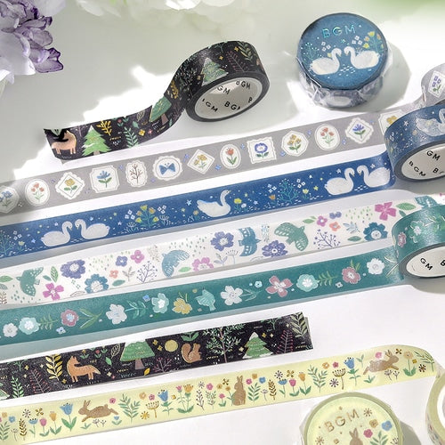 マスキングテープ　鳥の歌声　箔押し加工 - Sweet Birdie Boutique