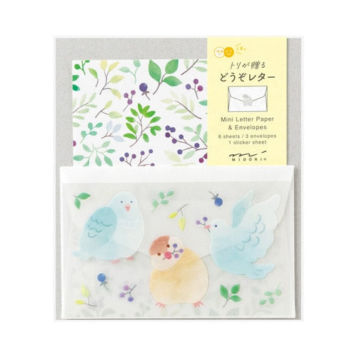 ミニレターセット　トリが贈る どうぞレター - Sweet Birdie Boutique