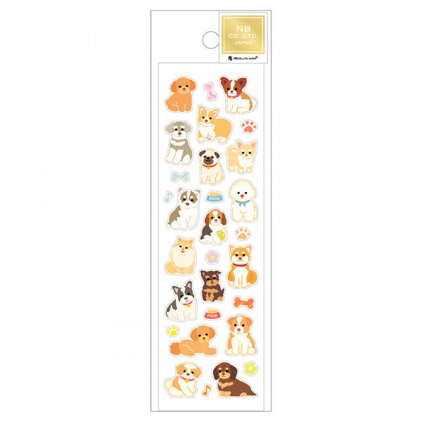 ビジュシール　わんこ　犬　箔押し加工　
