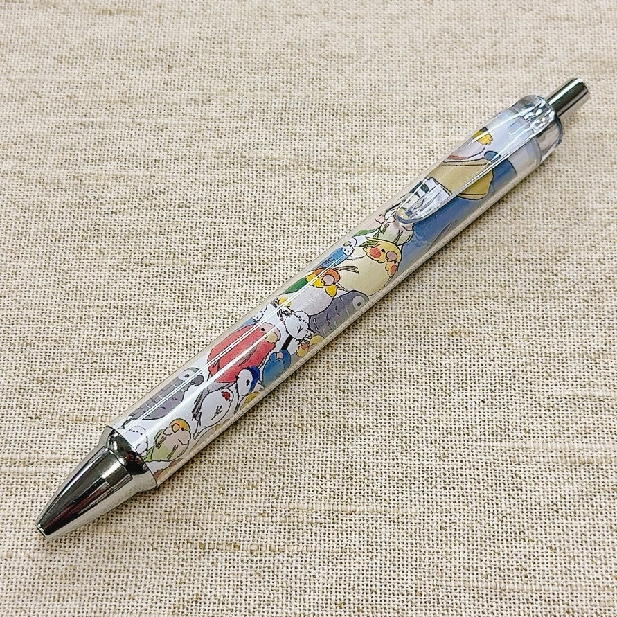 ボールペン　鳥さんいっぱい