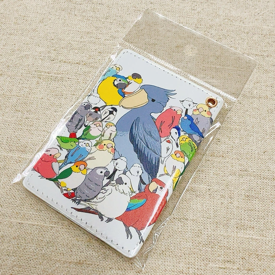 パスケース　鳥さんいっぱい